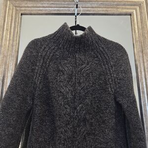 Cozy Gray Cable Knit Sweater